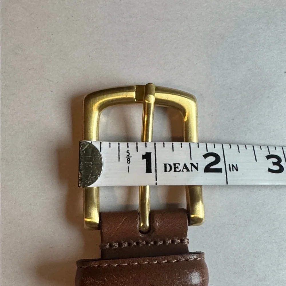 Bonded Cord Argentina Brown Leather Braided Belt Mens 40 Gold buckle Preppy